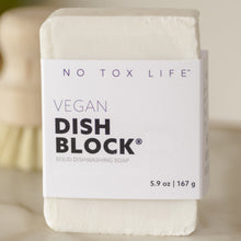 Load image into Gallery viewer, No Tox Life Vegan Dish Block Zero Waste Dishwashing Block soap Knoxville refillery
